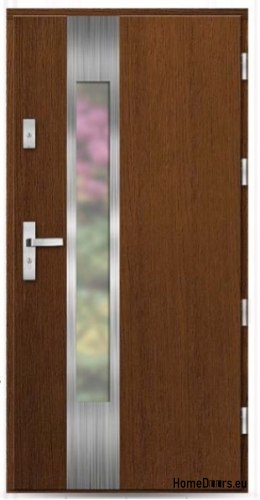 Drzwi zewnętrzne drewniane dębowe ciepłe 82mm EMIR
