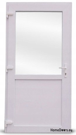 Drzwi zewnętrzne PCV sklepowe 110/210 białe