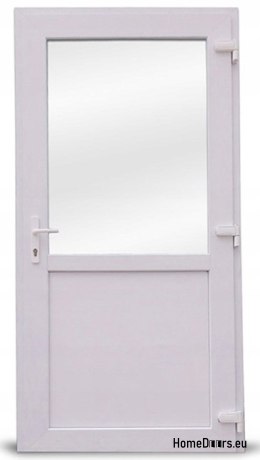 Drzwi zewnętrzne PCV sklepowe 110/210 białe