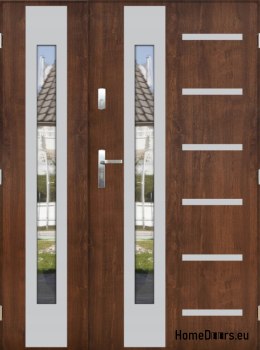 Zweiflügelige Tür mit Spiegel dick 72 mm 140 P