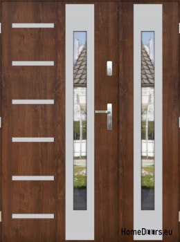 Zweiflügelige Tür mit Spiegel dick 72 mm 150 L