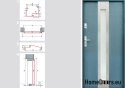 CUSTOM-MADE EXTERNAL DOOR W11 80/90 WHITE ANTHRACITE