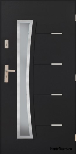 Portes extérieures acier poli 72mm Saturn 01 80 90