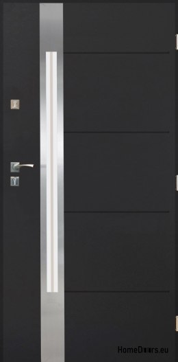 Drzwi zewnętrzne Sofia 02 INOX 80 90, 3 kolory
