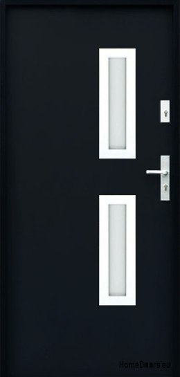 CUSTOM-MADE EXTERNAL DOOR W17 80 L BLACK, FOAM