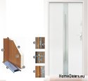 CUSTOM-MADE EXTERNAL DOORS W18 90 BLACK, FOAM