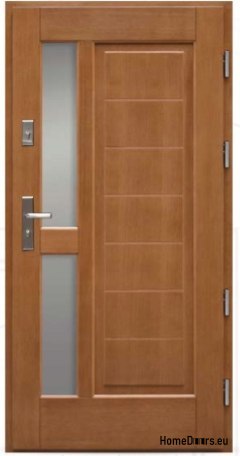 Drzwi zewnętrzne drewniane dębowe 74 mm OLIA