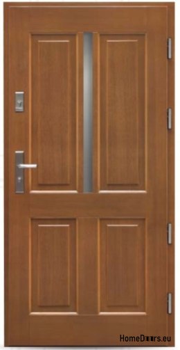 Drzwi zewnętrzne drewniane sosnowe 74 mm Frej-E3