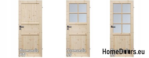 DRZWI WEWNĘTRZNE NORMANDIA SOSNOWE POKÓJ 60 SZYBA