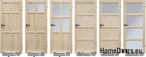 DRZWI POKOJOWE DREWNIANE SZYBA RADEX BERGEN 4S 90