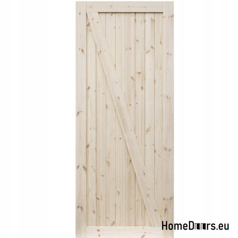 KNOTTED WOODEN DOORS RAW RADEX LOFT WITH 80