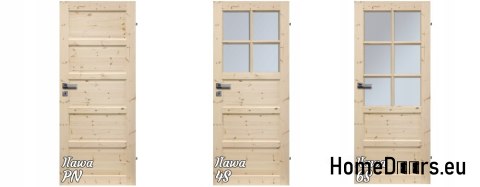 DRZWI WEWNĘTRZNE IŁAWA DREWNO SOSNA WC 80