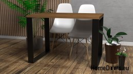 Table table Loft Black/Brzoza Mazurska 90/110