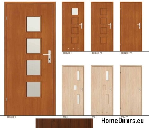 Drzwi płytowe wewn do pokoju BORNEO pełne 80