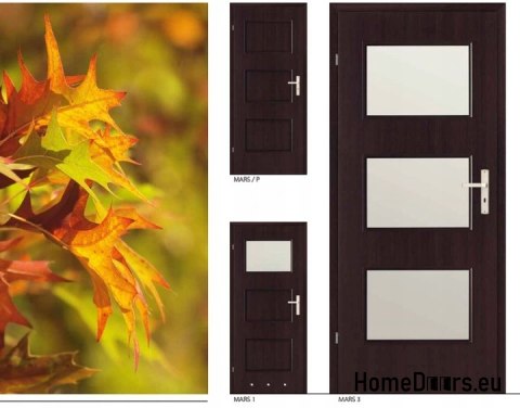 Drzwi do łazienki WC szyba wentylacja MARS 60