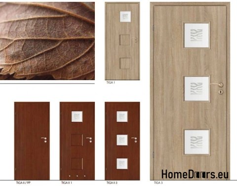 Drzwi łazienkowe do WC szyba wentylac TIGA 60