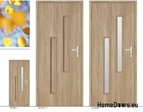 Drzwi łazienkowe z szybą do WC CELEBES 90