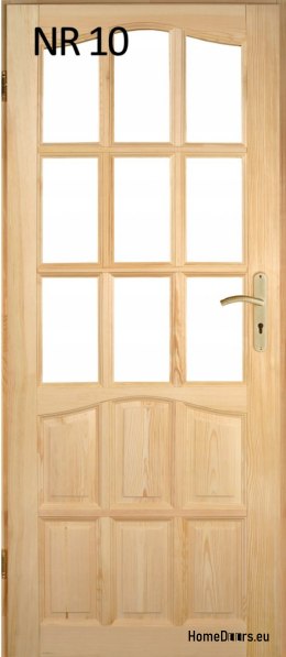 Drzwi wewnętrzne sosnowe drewniane nr 10 60/70/80/90