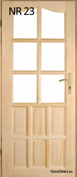 Drzwi wewnętrzne sosnowe drewniane nr 9 60/70/80/90