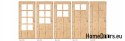 Room door pine knotted wood Baca 60/70/80/90