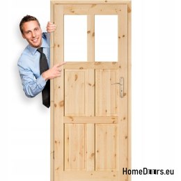 Doors for toilet pine knotted wood GAZDA 60/70/80/90
