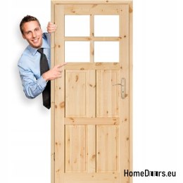Doors for toilet pine knotted wood GAZDA 60/70/80/90