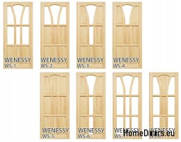 Raw wooden doors 60/70/80/90 with frame STOLGEN WS8