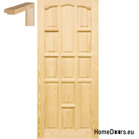 Solid wooden door 60/70/80/90 with frame STOLGEN GR1