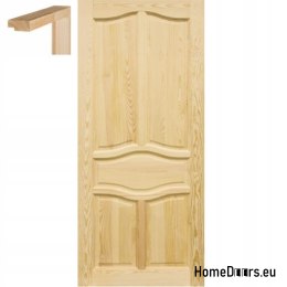 Raw pine doors 60/70/80/90 with frame STOLGEN DL1