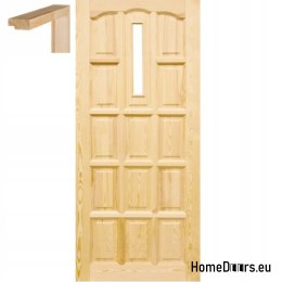 Raw wooden doors 60/70/80/90 with frame STOLGEN GR2