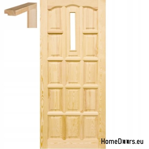 Raw wooden doors 60/70/80/90 with frame STOLGEN GR2