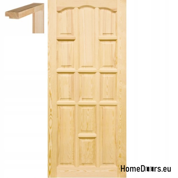 Raw pine doors 70 with frame STOLGEN GR1