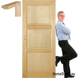 Drzwi drewniane sosnowe ościeżnica STOLGEN TM1 60/70/80/90