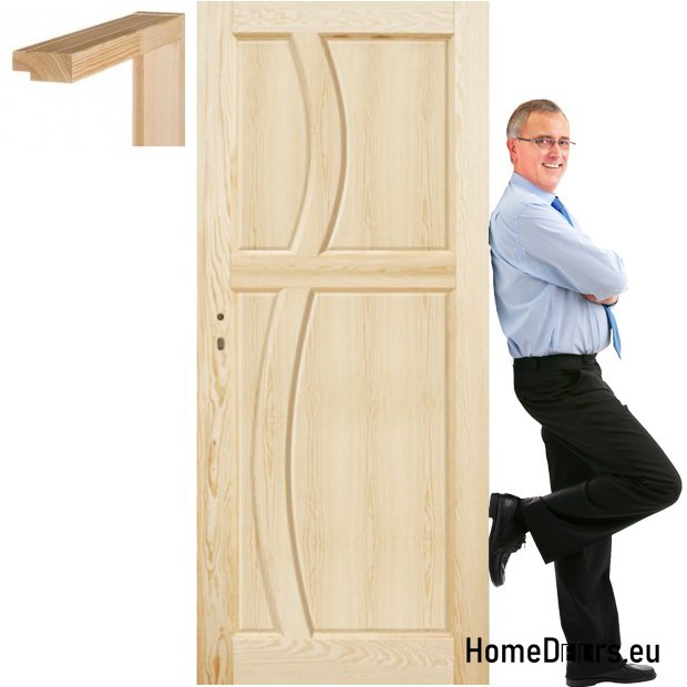 Solid wooden doors with frame STOLGEN RN5 80