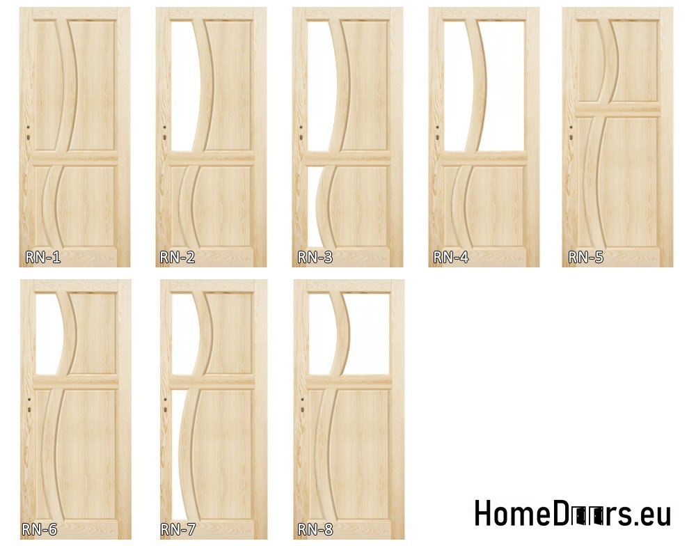 Wood pine doors with frame STOLGEN RN4 80
