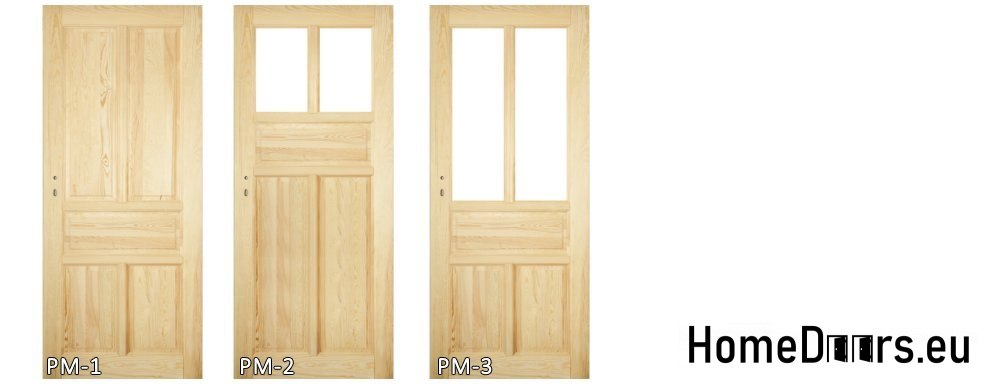Raw pine doors with frame STOLGEN PM3 70