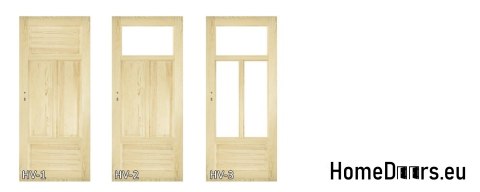 Drzwi sosnowe pokojowe z ościeżnicą STOLGEN HV3 60/70/80/90