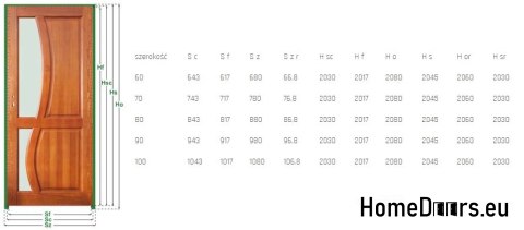 Drzwi sosnowe drewniane ościeżnica STOLGEN AK4 60/70/80/90