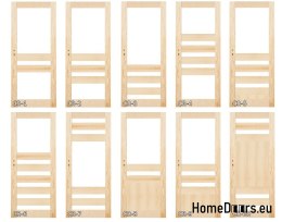 Raw pine doors with frame STOLGEN CR2 60/70/80/90