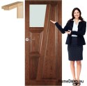 Wooden doors with frame color glass TK2 90