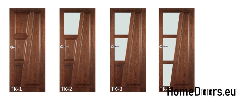 Wooden door with frame color glass TK3 60