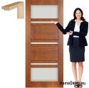 Wooden door with frame lacquered TO6 60