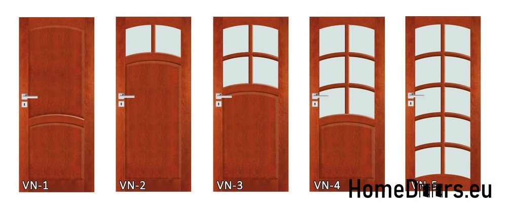 Wooden door with frame full color VN1 60