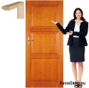 Wooden door with frame full lacquer TM1 70