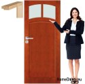 Wooden doors with glass frame color VN2 70