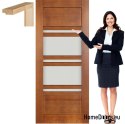 Wooden doors with frame glass colorED TO7 90