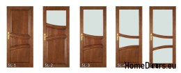 Dřevěné dveře koupelnový rám barva SL2 60