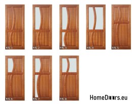 Dřevěné dveře s barevným lakem rámu RN5 60