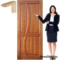 Wooden door with frame full color RN1 70