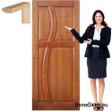 Wooden door with color frame full RN5 70